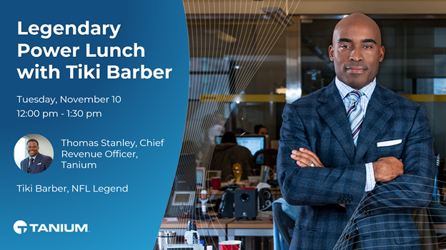 Personal highlight this week-hosted <a href="/Tanium/">Tanium</a> virtual customer lunch with <a href="/TikiBarber/">Tiki Barber</a> of <a href="/Giants/">New York Giants</a> fame. Great stories about football career &amp; transition to an entrepreneur &amp; marathon runner. “I live my life by 3 principles - always smile, be opportunistic &amp; do everything with love."