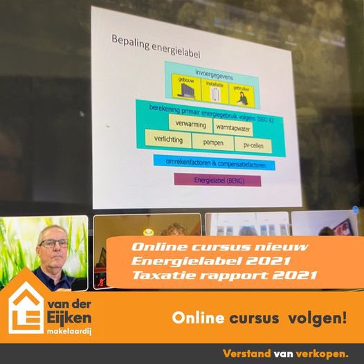 Vandaag #cursus #online via #zoom ivm nieuw #energielabel 2021 en nieuw #taxatierapport 2021 permanente #educatie #makelaar #taxateur #nrvt #nvm #nwwi #le #funda