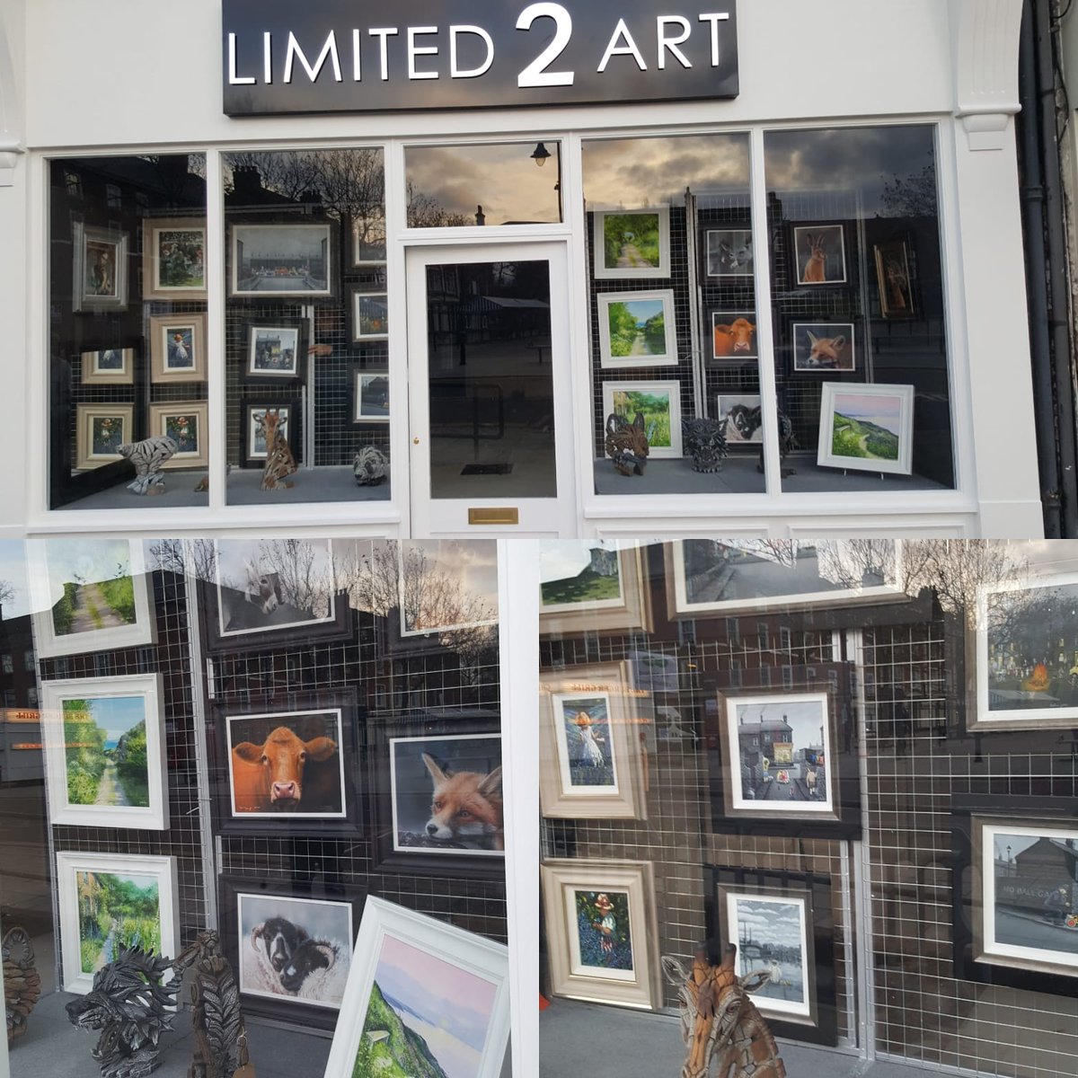 It's looking a lot like an art gallery! Retford, here we come!  We have the following artists in the window: 
#LeighLambert 
#Heatherhowe
#AlexmcGarry
#Sherreevalentinedaines
#Edgesculpture
Can't wait to open the doors post-lockdown and welcome you all.  xx