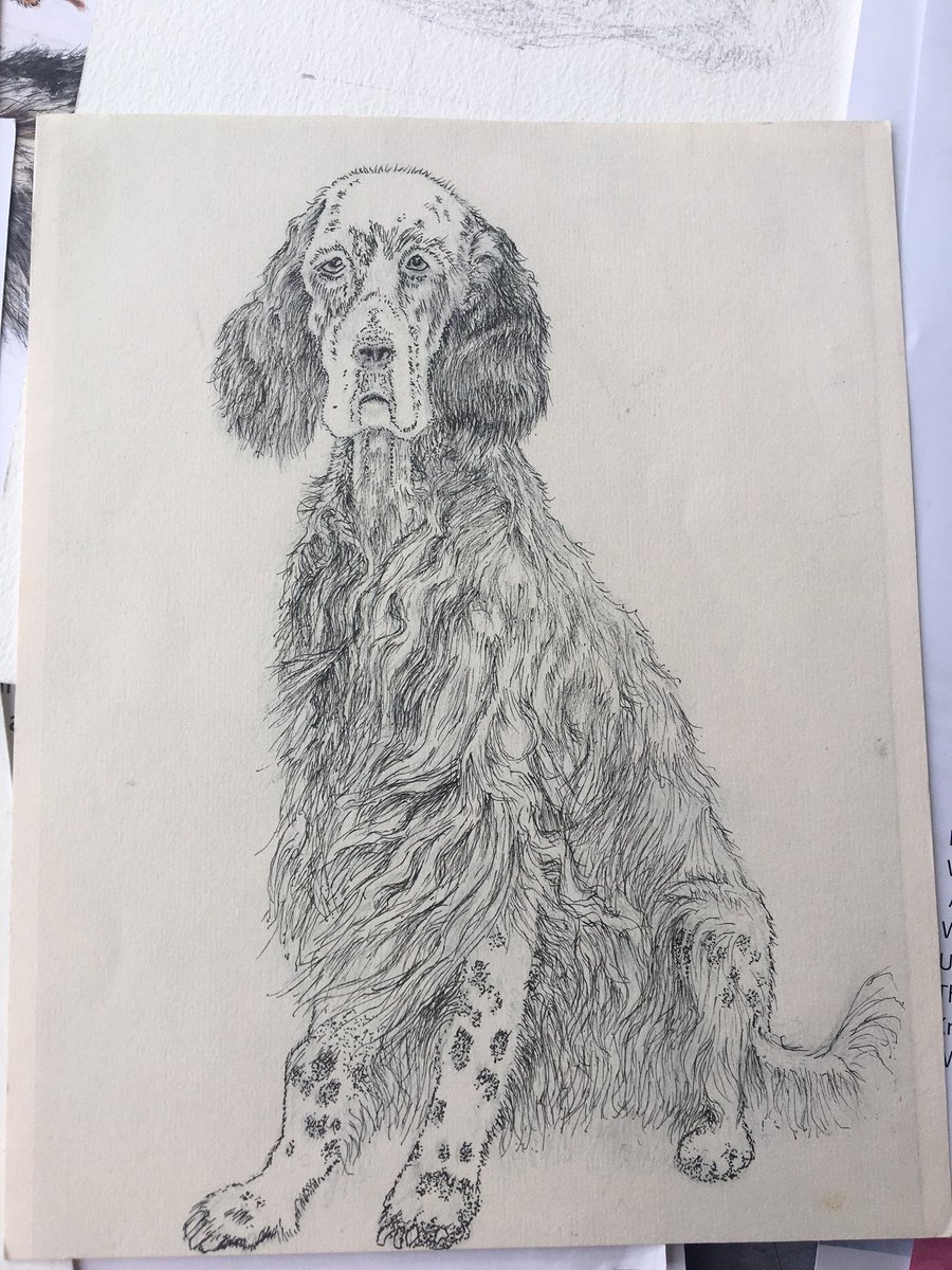 Thanks to funding from Coronavirus Community Support Fund we're been able to encourage older people to get creative. Here is a portrait 86year old Roger drew of his dog!   #CommunitiesCan
