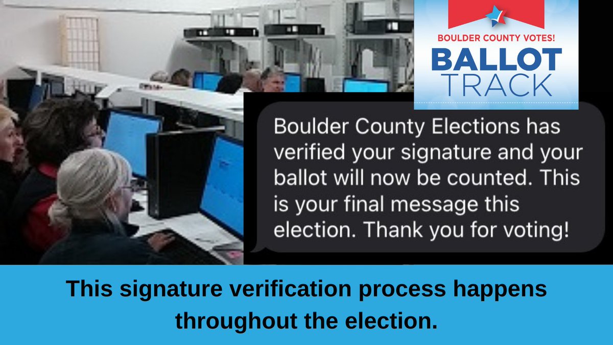 Our focus the immediate 2 days after EDay is to signature verify all mail ballots. For any envelope that has a signature we can’t match, we send a letter - same for missing sigs/ID. We also notify voters via Ballot Track on steps to cure their ballot & have their ballot counted.