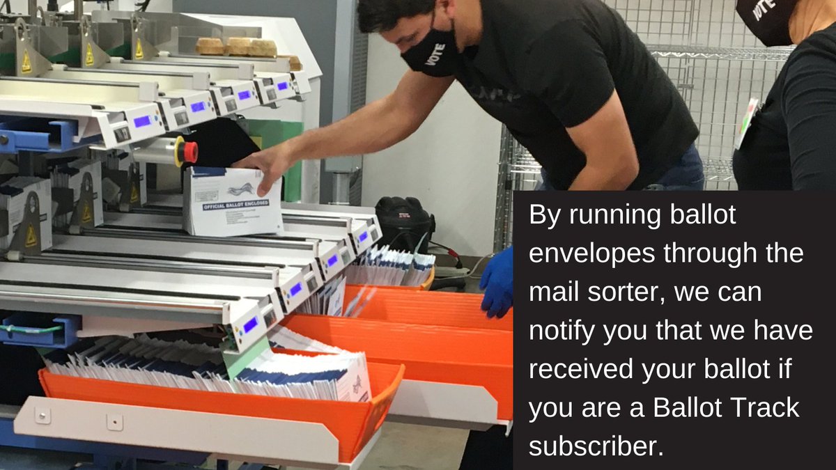 Even when many voters return their ballots early, we still receive more mail ballots on Election Day than we can completely process. Our goal on election night is to let voters know that their ballot was safely received.
