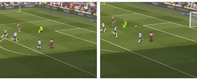 I think one of the reasons  #Ryan is so underrated is because of when he doesn’t make the save often it can look quite bad to the untrained eye.Here is a rare example where he rushes too early which means he can’t set the block close enough to the CF thus it megs’ him & rolls in