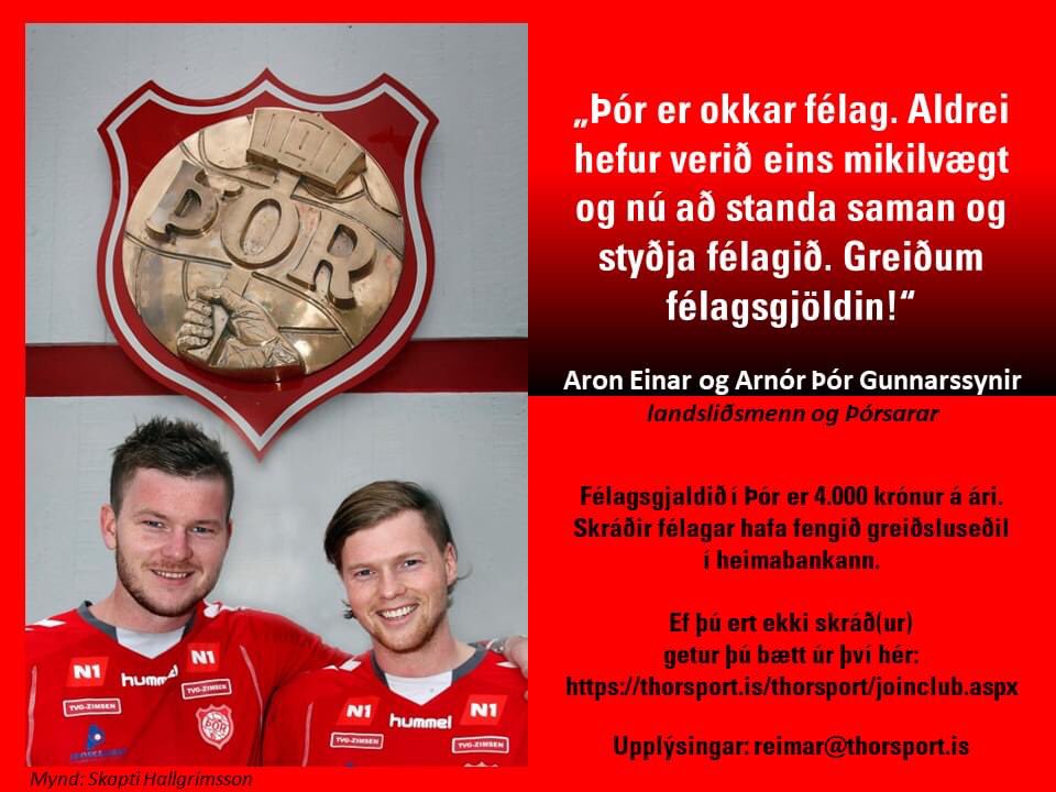 Nú sendum við okkar sterkustu strauma til Arons og félaga í Ungverjalandi 🇮🇸

🔴⚪️Áfram Þór🔴⚪️