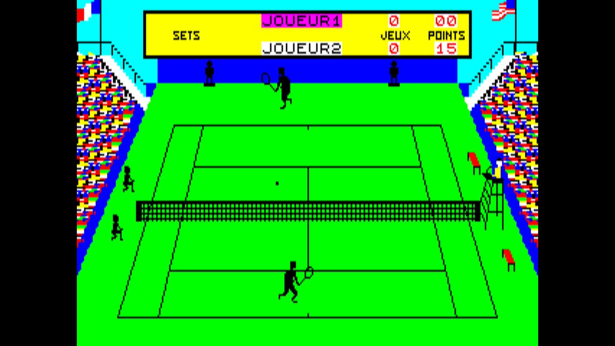 alexisamand's tweet photo. #RetroGaming | #TO8
Proposé en 1986 par France Image Logiciel et D&L Research, Super Tennis laissait entendre les bruits de rebond de la balle sur le sol et la voix de l'arbitre qui indiquait le nombre de jeux ou le numéro du joueur qui devait servir. https://t.co/KITBYQC2Wa