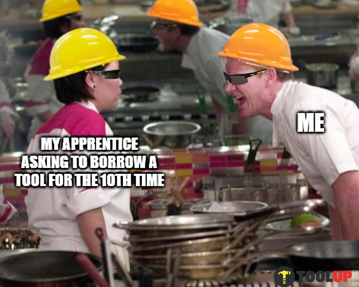 toolupcom's tweet photo. How many times would you let your apprentice or co-worker borrow a tool before telling him/her to buy one?? https://t.co/asqfDy9rvt