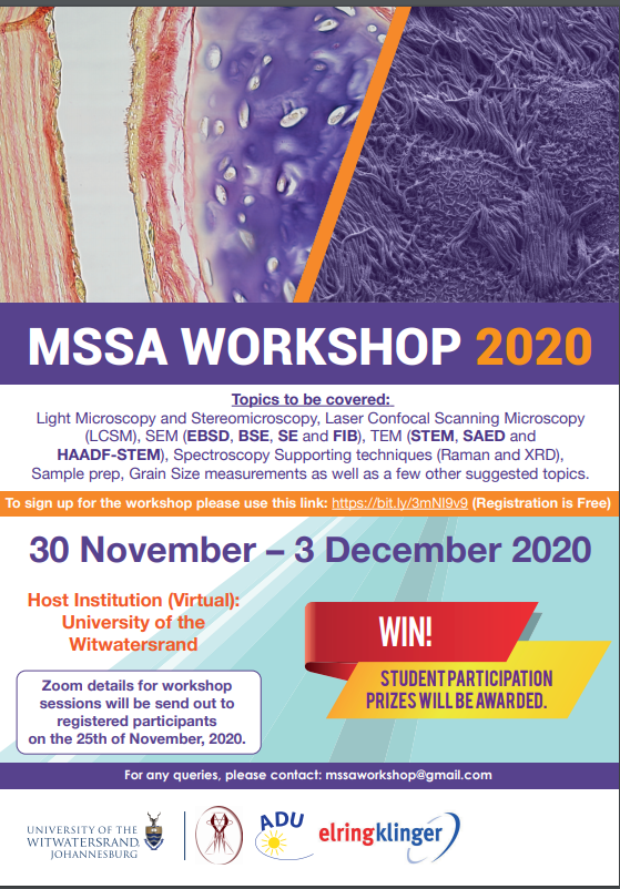 InMicroscopy's tweet photo. MSSA Workshop 2020 Coming soon. To register for free, please use the link: https://t.co/LyRyyqqPL9
#MSSAworkshop2020
#InclusiveMicroscopy
#Microscopy https://t.co/Kqmybd93ug