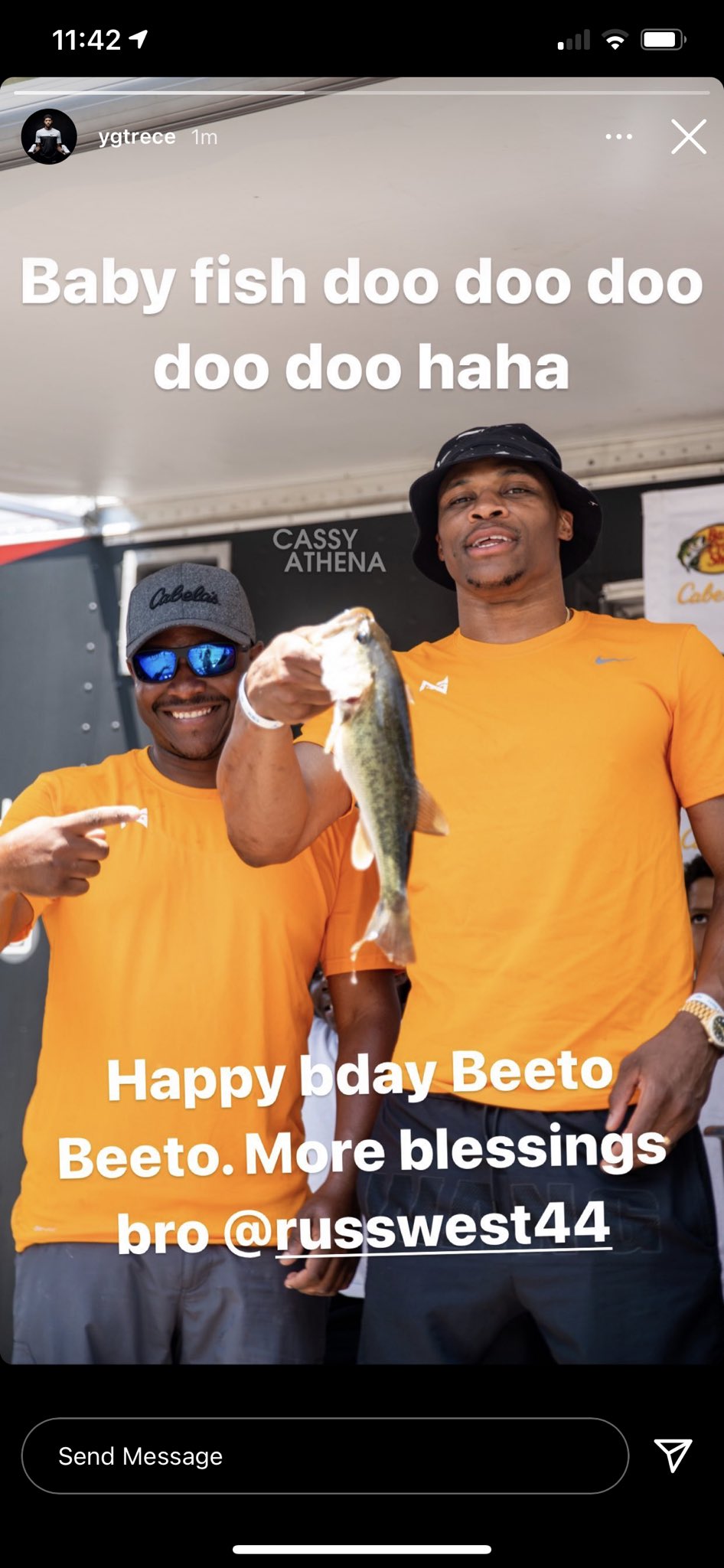 PG wishes Happy Birthday to rumored Clippers target Russell Westbrook.   