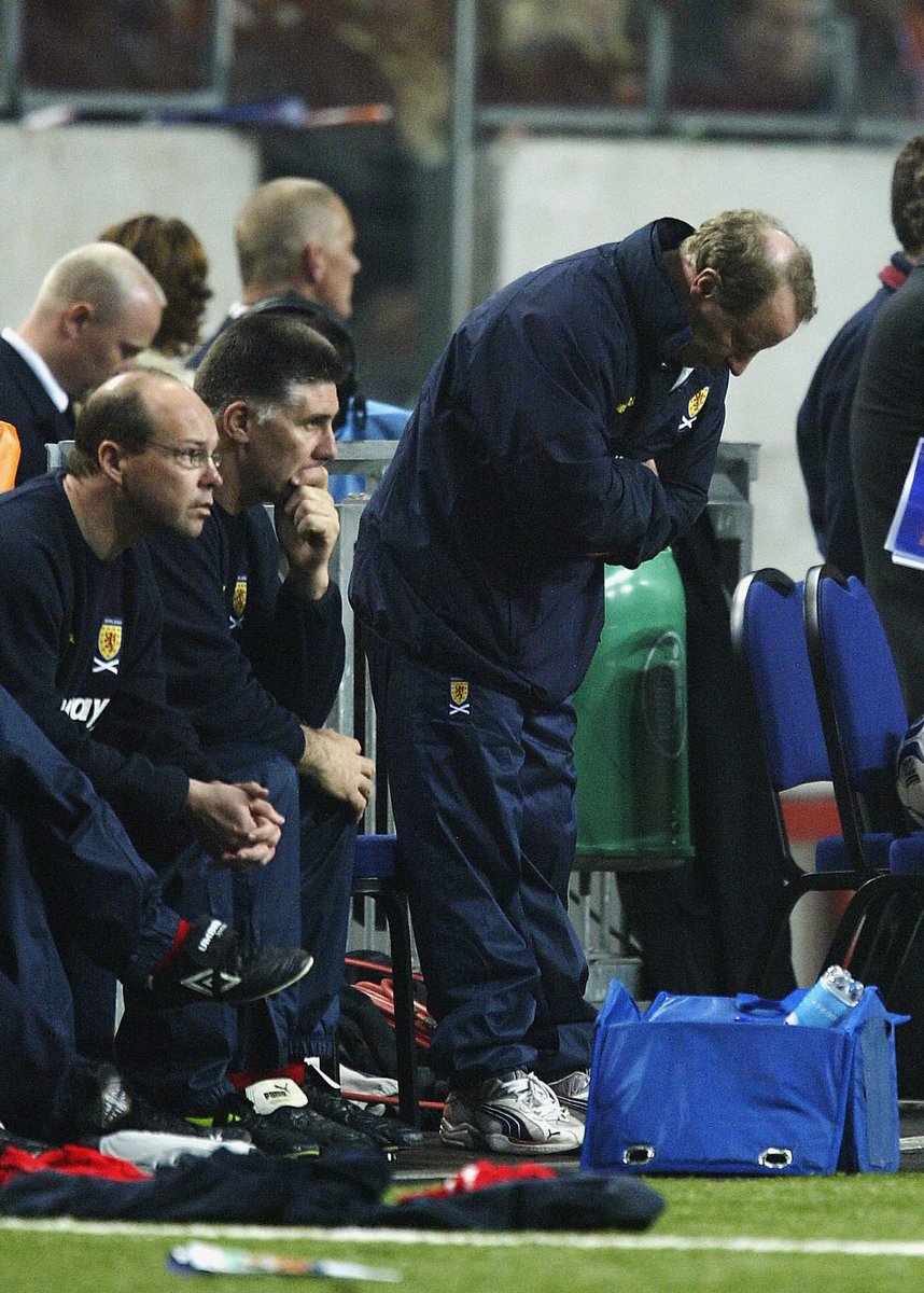 For the 2004 Euros qualifIers Scotland once again made the playoffs, this time drawing a star studded Dutch side featuring Sneijder & Van Nistelrooy. Having won the 1st leg, Scotland headed to Amsterdam with one foot in the tournament but capitulated away, losing the 2nd leg 6-0