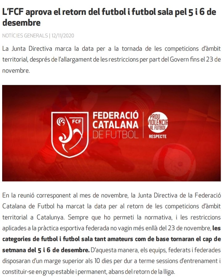 Comunicat de la FCF

Esperem que es compleixin els Pronostics 🙏