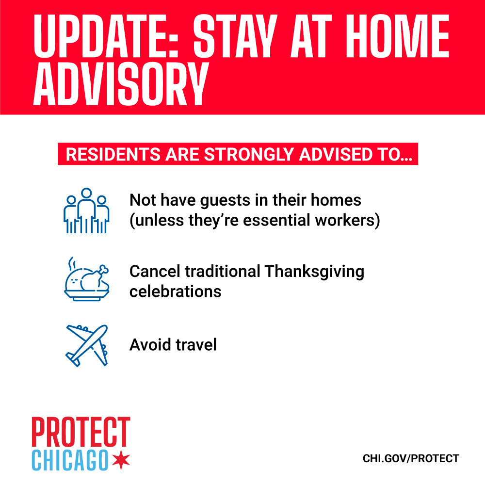 EFFECTIVE MONDAY: I'm issuing a Stay-at-Home Advisory asking all Chicagoans to only leave their homes for essential needs, including work and school. More info ➡️ chi.gov/protect. #ProtectChicago