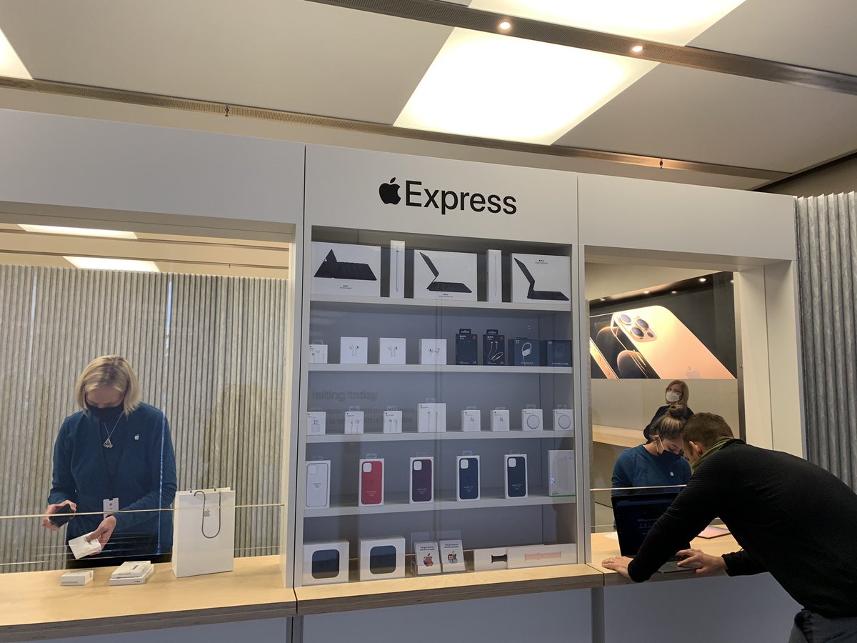natblaze's tweet photo. The new experience at the Apple Store - if companies follow small businesses will not have a chance. #applest #Covid_19 https://t.co/rcEi5cbHoP