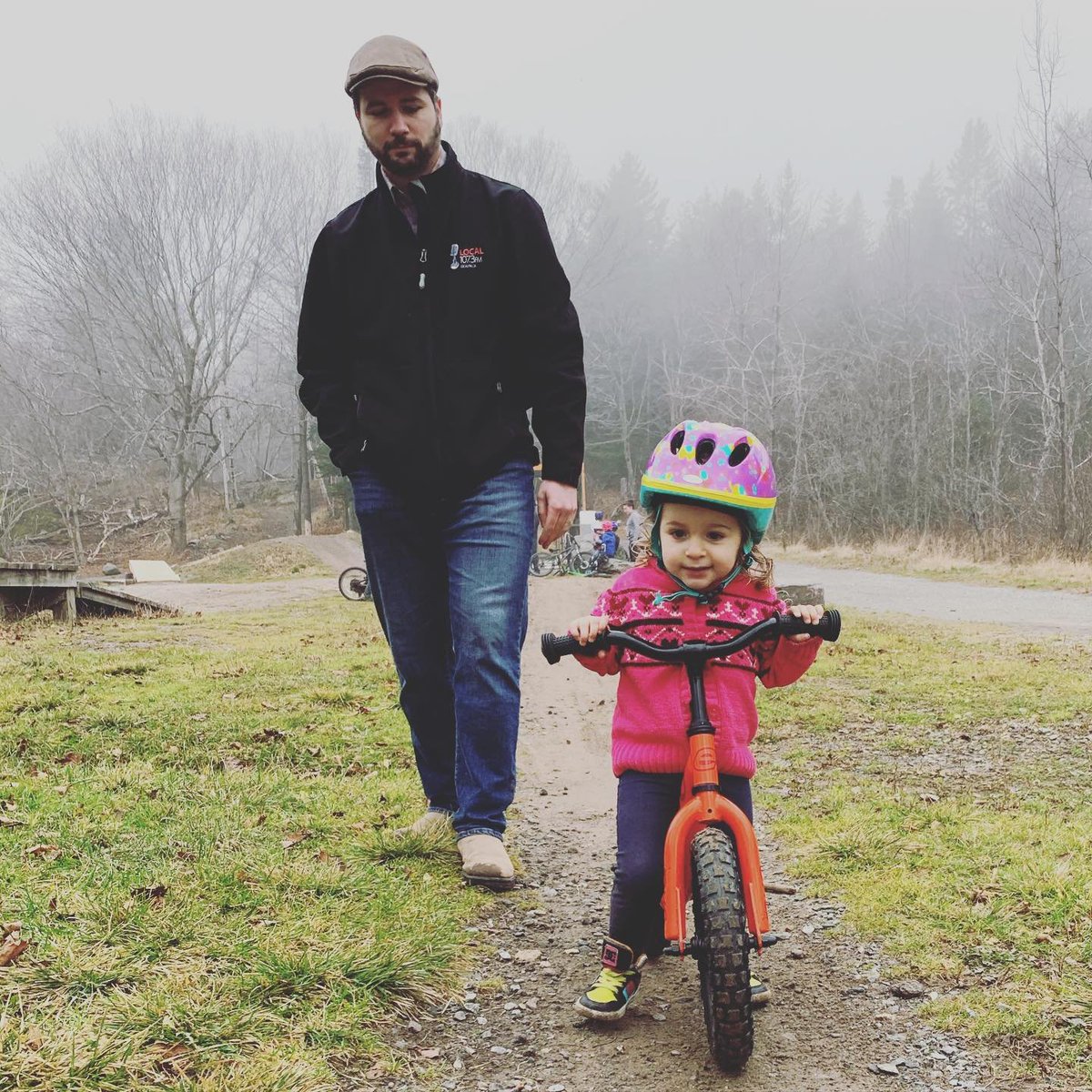 The Bike Skills Park in  @rockwoodpark was built by our members and designed for all ages. These kiddos are out on an unusually mild November day. Get out and enjoy! 2/10