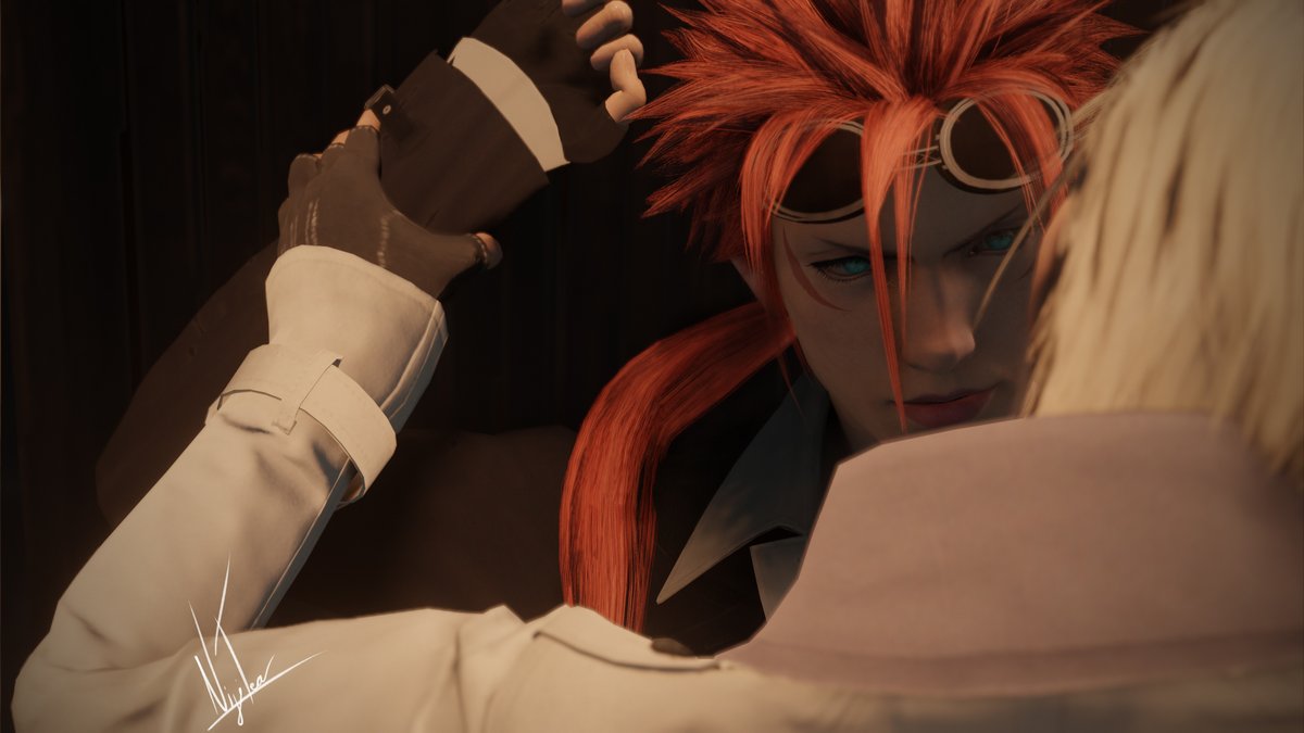 NijiTea_cos's tweet image. ''So you're gonna show me around or what ?'' 

#RufusShinra #FF7 #FF7Remake #reno #rufus #rufureno #blender #3D #RenoSinclair