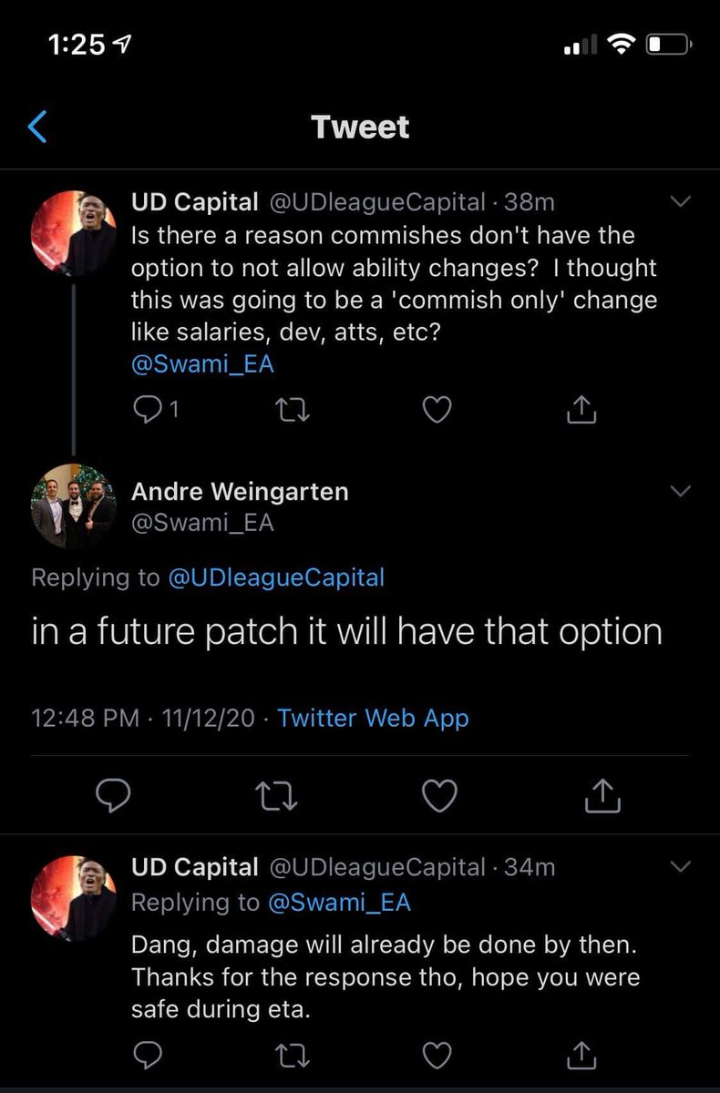 BadMaddens's tweet photo. Typical @EAMaddenNFL 
These morons literally can't think a single step ahead. Their logic is just to break shit and then retroactively try to fix it, instead of being proactive.

#nfldropea 
@ShutdownSafety 
@EASPORTS https://t.co/RmkmiDwXGG