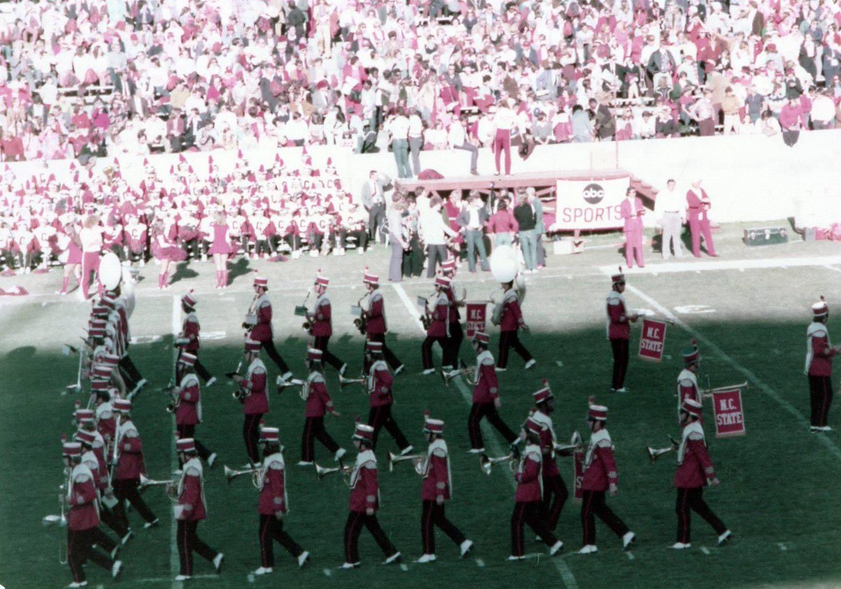 helen_phifer's tweet photo. Mid-1970s Power Sound of the South...love my NCSU marching band! #NCStateRedWhite #tbt @NCState @wolfpackclub @PackAthletics @PackPride @NCStateSAA @NCStateAlumni https://t.co/7toeTBDER9