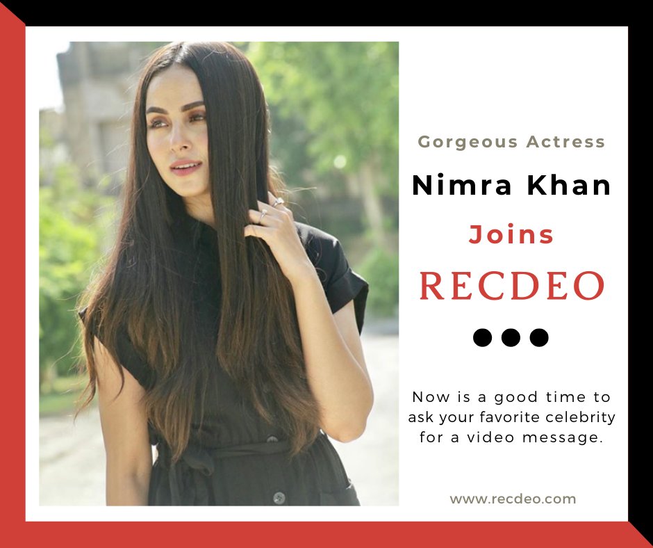 Recdeo1's tweet photo. Celebrate someone's #birthday a little differently this time. 🤩
Surprise them with a personalized #birthdaywishes from their favourite celeb through Recdeo. 🥰

#birthdaywishes #birthdaywishesforfriend #celebritywishes #BestMoment #pakistanistar #Nimrakhan https://t.co/r3QgDXfx41