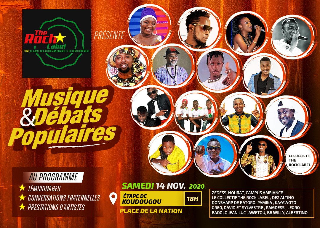 RochLabel's tweet photo. Voici venu l'étape de #Koudougou. Population de Koudougou, rendez-vous ce samedi 14 novembre 2020 pour cette activité inédite. 
#The_Roch_Label
@hkab24 @NinaFatym @moussaedouard @rochkaborepf @RazacDiapa https://t.co/t27D7iZaxf
