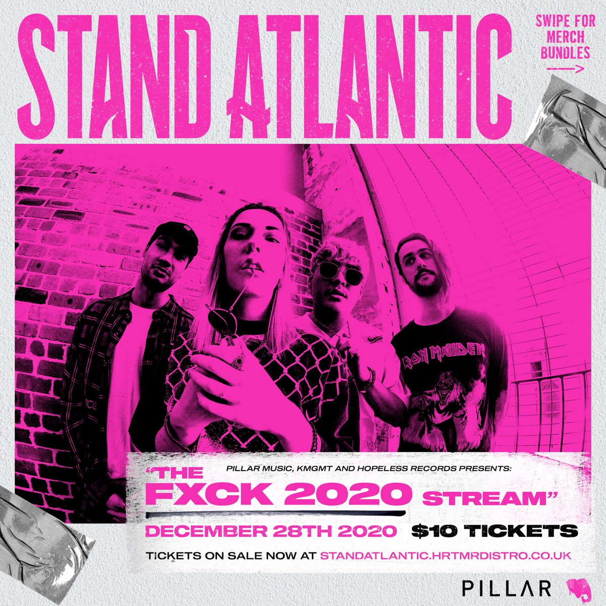 standatlantic's tweet photo. FXCK 2020 - we’re doin a virtual show playing un-heard and never to be released versions of our songs. come and shake ur damn tailfeather’s w us. 

also brand new limited merch :’) see u december 28th 🤍

https://t.co/4ftFz3nhqZ https://t.co/0kgPaMa59o