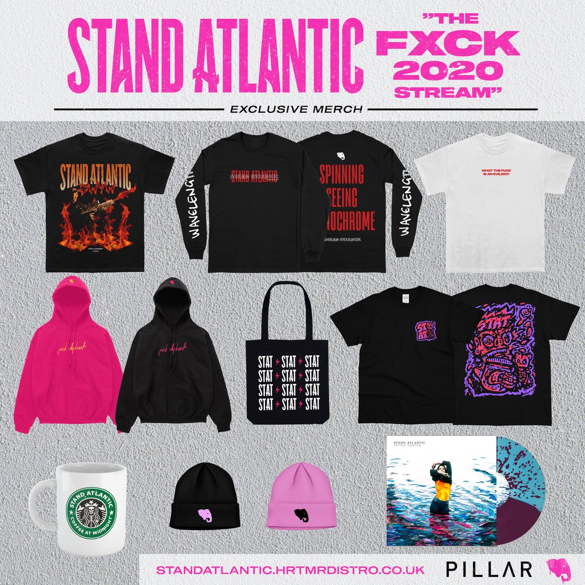 standatlantic's tweet photo. FXCK 2020 - we’re doin a virtual show playing un-heard and never to be released versions of our songs. come and shake ur damn tailfeather’s w us. 

also brand new limited merch :’) see u december 28th 🤍

https://t.co/4ftFz3nhqZ https://t.co/0kgPaMa59o