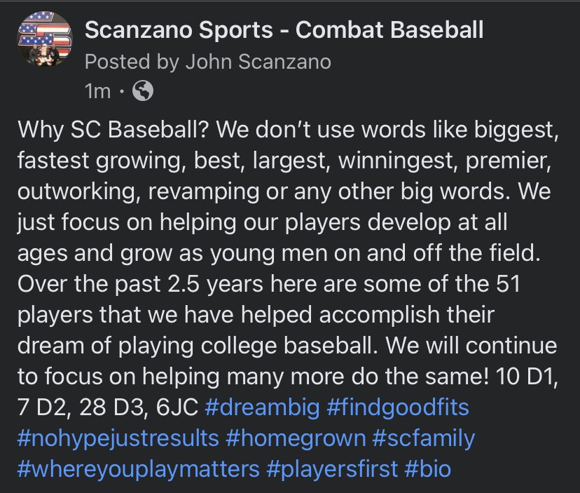 ScanzanoCombat's tweet photo. Why Scanzano/Combat Baseball? https://t.co/abWnEd0chY