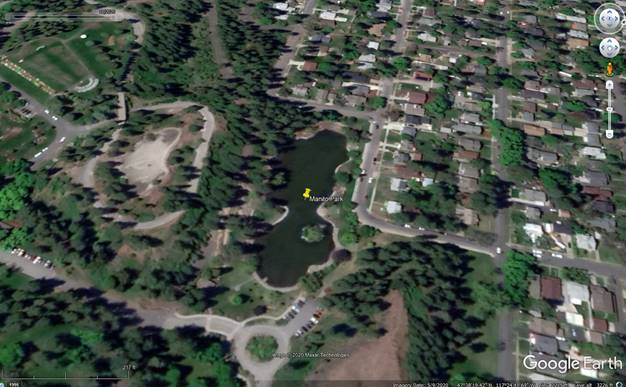 SpokaneParks's tweet photo. #ThrowbackThursday: These before and after Google Earth photos of Mirror Pond in Manito Park from 2019 and 2020 respectively really show the dramatic effect the restoration project has had on water quality!
#Spokane #ManitoPark https://t.co/GK4gzoB0gM