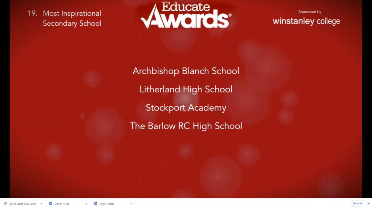 LitherlandHigh's tweet photo. We are delighted to announce that we have been shortlisted for the #CommunicationAward and #MostInspirationalSecondarySchool in this year's @EducateAwards #ILoveLivo #LivoFamily https://t.co/Z1HJaSTNJN