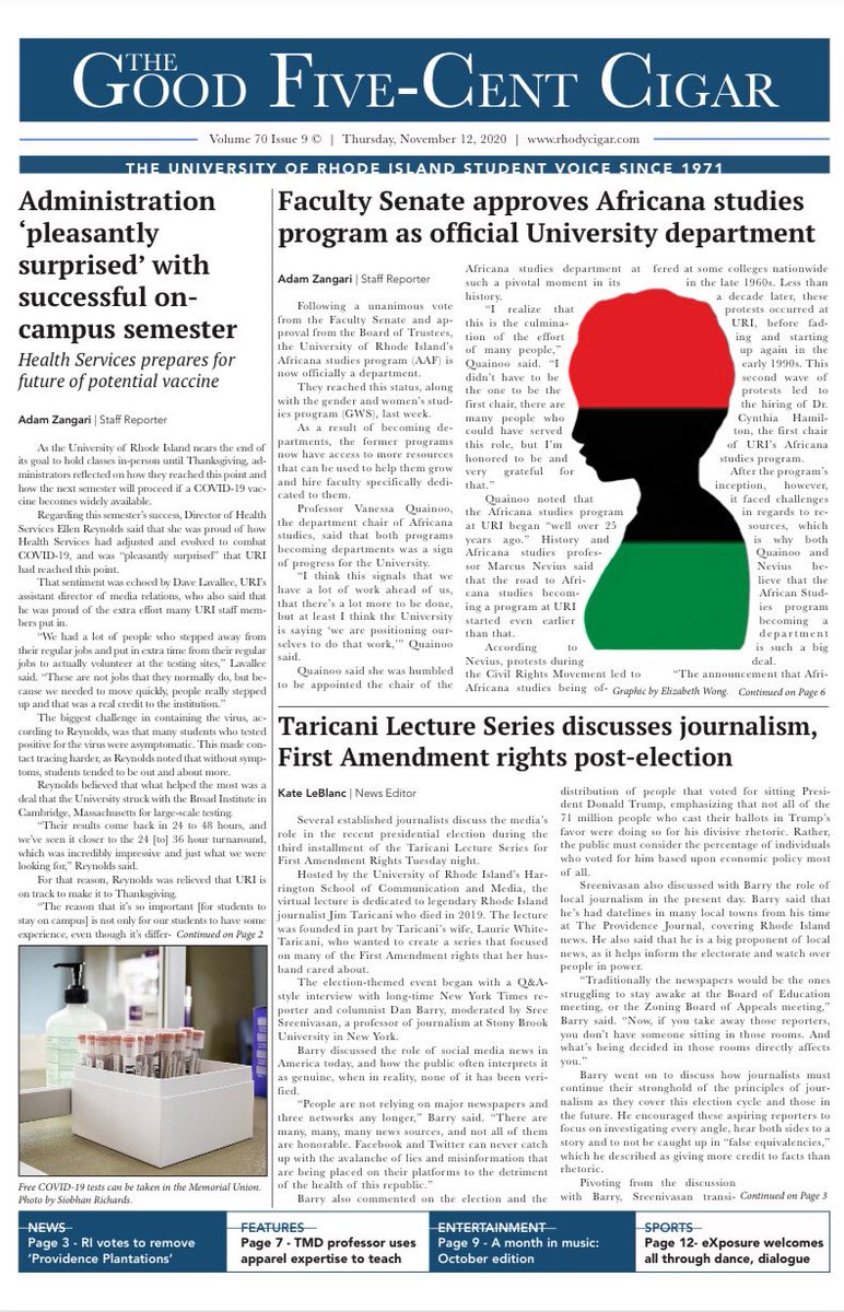 KateNLeBlanc's tweet photo. This week’s @Rhodycigar front page! Read more at https://t.co/BMTzhS7ZbJ or pick up a newspaper, on stands now! https://t.co/Uzkexhe7tp