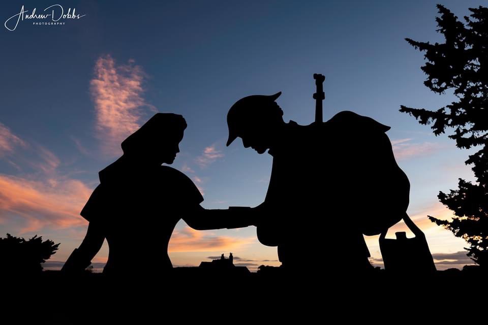 Sharrow also was the inspiration for a reimagining of figures from the war. Frank and Bones Soldier and nurseSoldier looking to the sky. I think they’re beautiful. They still exist today, rusted by time.