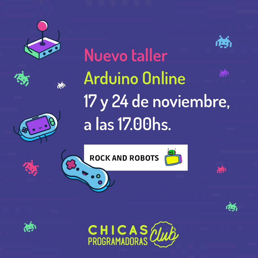 En su marcas, listas... ¡YA! 🚴‍♀️
Requerimientos: Google Chrome y acceso a internet.
Temario Día 1 - duración 1 hora:
- Conceptos básicos de electrónica
- Conceptos básicos de Arduino
- Programación Online
- Desafío online
Temario Día 2 - duración 1 hora
- Desafíos de programación