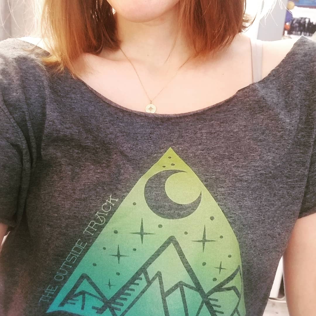 TeaAndSomething's tweet photo. Loving my new t-shirt from  @outsidetrack ! :) Just the right size to chop up into a slouchy tee. Gonna go listen to chill Celtic vibes for the rest of my workday. <3 #CelticMusic  #merch #SupportTheArts #SupportArtists #PleaseExcuseTheMess #SelfieTerror #music #workingfromhome https://t.co/BjoVk2KzqG