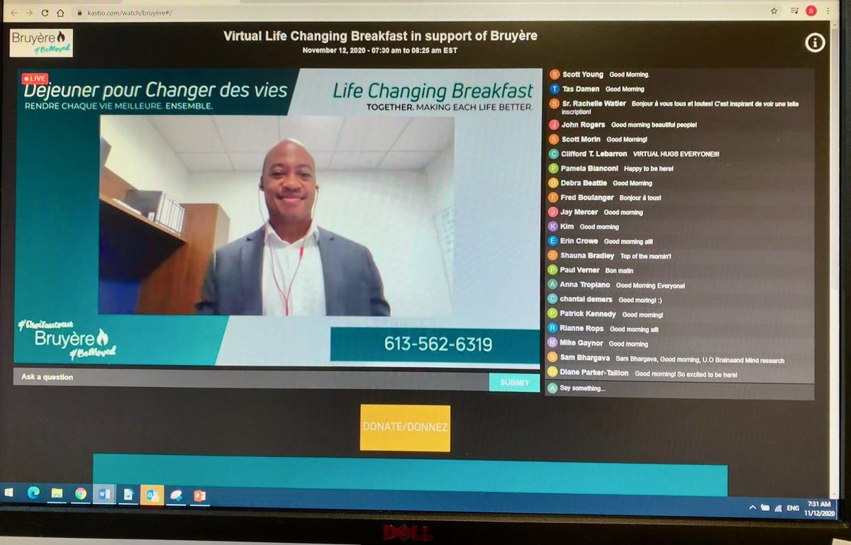bruyerehealth's tweet photo. Hosted by @HenryBurris, this morning’s virtual Life Changing Breakfast featured moving accounts by patients, the hard work &amp; dedication of our teams &amp; heartfelt messages by @jannarden and the late #AlexTrebek whose generosity and love for #Ottawa was tremendous. Thank you all!❤️ https://t.co/hBAiBJZYfp