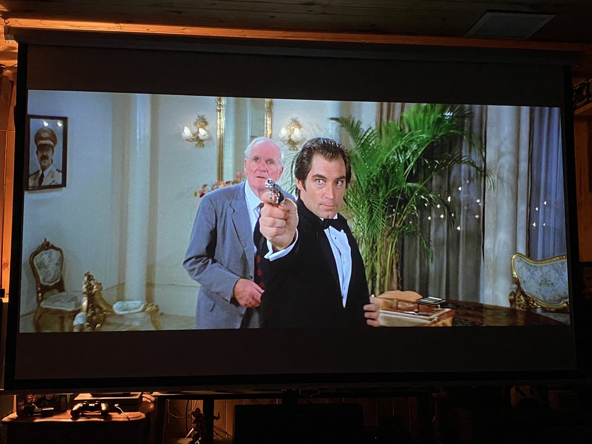 Goldneye1971's tweet image. Today’s movie on the big screen in the mancave!!  😀👍📽
#LicenceToKill @007
#TimothyDalton #CareyLowell @RobertJohnDavi #TalisaSoto @CHTOfficial #NoTimeToDieCountdown