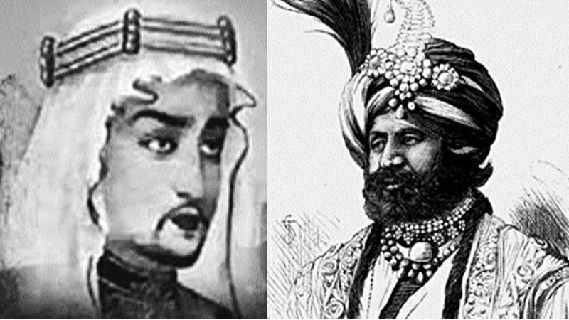 In the believers twist to history, as taught in Pakistani textbooks, Raja Dahir — defender of of the land- is the ancient cruel king and Mohammed bin qasim as the giant liberator and the bringer of the true faith.Pic: Imaginory painting of Md Bin Qassim & Raja Dahir.