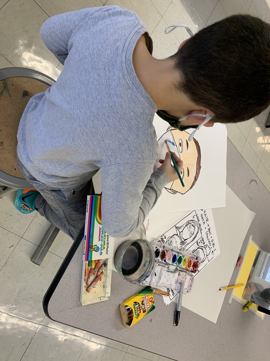 #parsonshcsd students keep a Growth Mindset as they create self-portraits with a focus on lines of symmetry. <a href="/AP_PARSONSElem/">Stephanie Goldman</a>