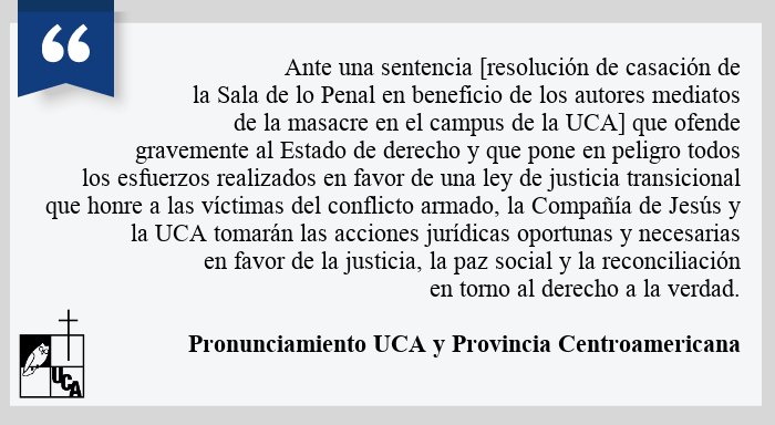UCA_ES's tweet photo. Pronunciamiento: “Por la verdad, la justicia y la reconciliación” → https://t.co/PZ6AKw68c6 https://t.co/FOixfBDVqT