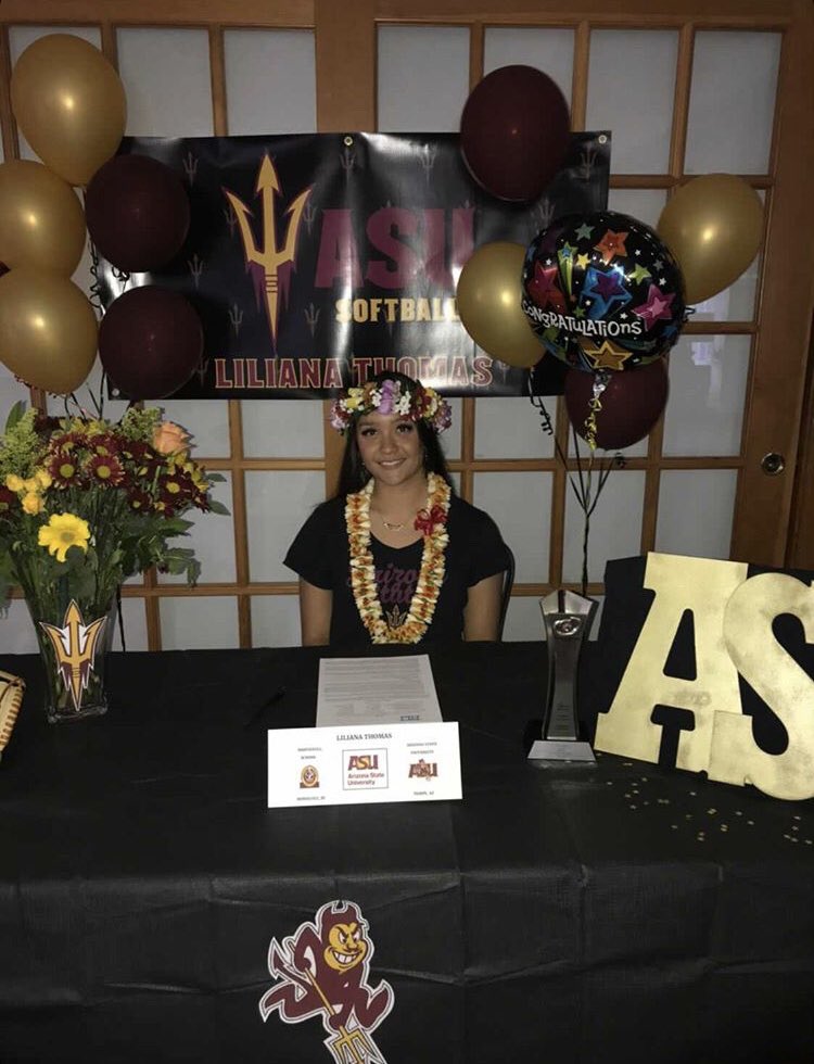 dirtdogsgold's tweet photo. A huge Congratulations to Liliana Thomas signing her letter of intent to Pac 12 school Arizona State University! So proud of you! 🎊🎊@ASUSoftball https://t.co/RbQY1x62TN