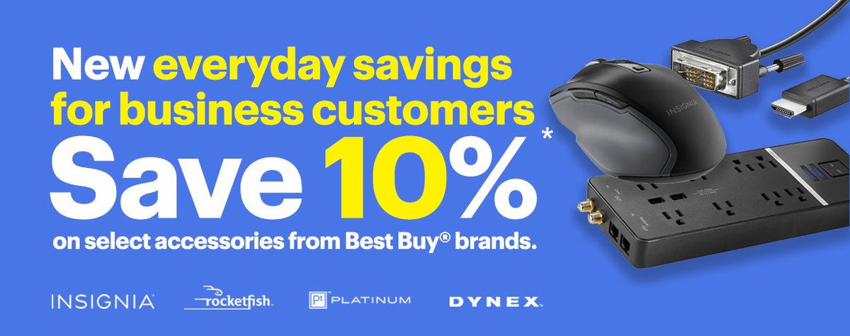 Exclusive savings for all Best Buy Business account members: SAVE 10% on select accessories from Best Buy® Brands—everyday. lnkd.in/gWDfuPA