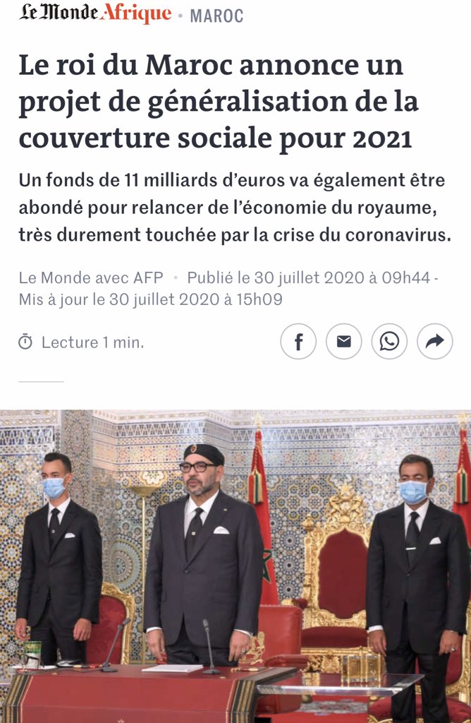 Le Maroc  : a + ou - résisté aux répercussions économiques du Covid19. L’industrie a massivement et très rapidement repris.Le Maroc est relativement équilibré [paix sociale, sécurité, suffisance alimentaire, économie diversifiée, IDE croissants, ascension économique...].