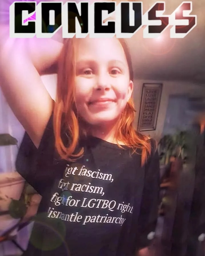 concvss's tweet photo. The kids are ok. 
Fighting racism, fascism, fighting for LGBTQ+ rights and dismantling the patriarchy is for all ages. 
Thank you for sharing!
Grab this and other #concvss designs:
CONCUSSCREATIONS(DOT)COM https://t.co/O6YigIOAM7