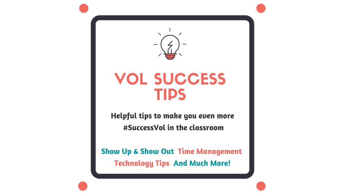 UTKStudentLife's tweet photo. The end of the semester is right around the corner and now is the time to show up and show out in class! These Vol Success Tips will help you become even more #SuccessVol with advice on time management, technology, and much more! https://t.co/H8IxqNHW6k https://t.co/s9YK48nYVq