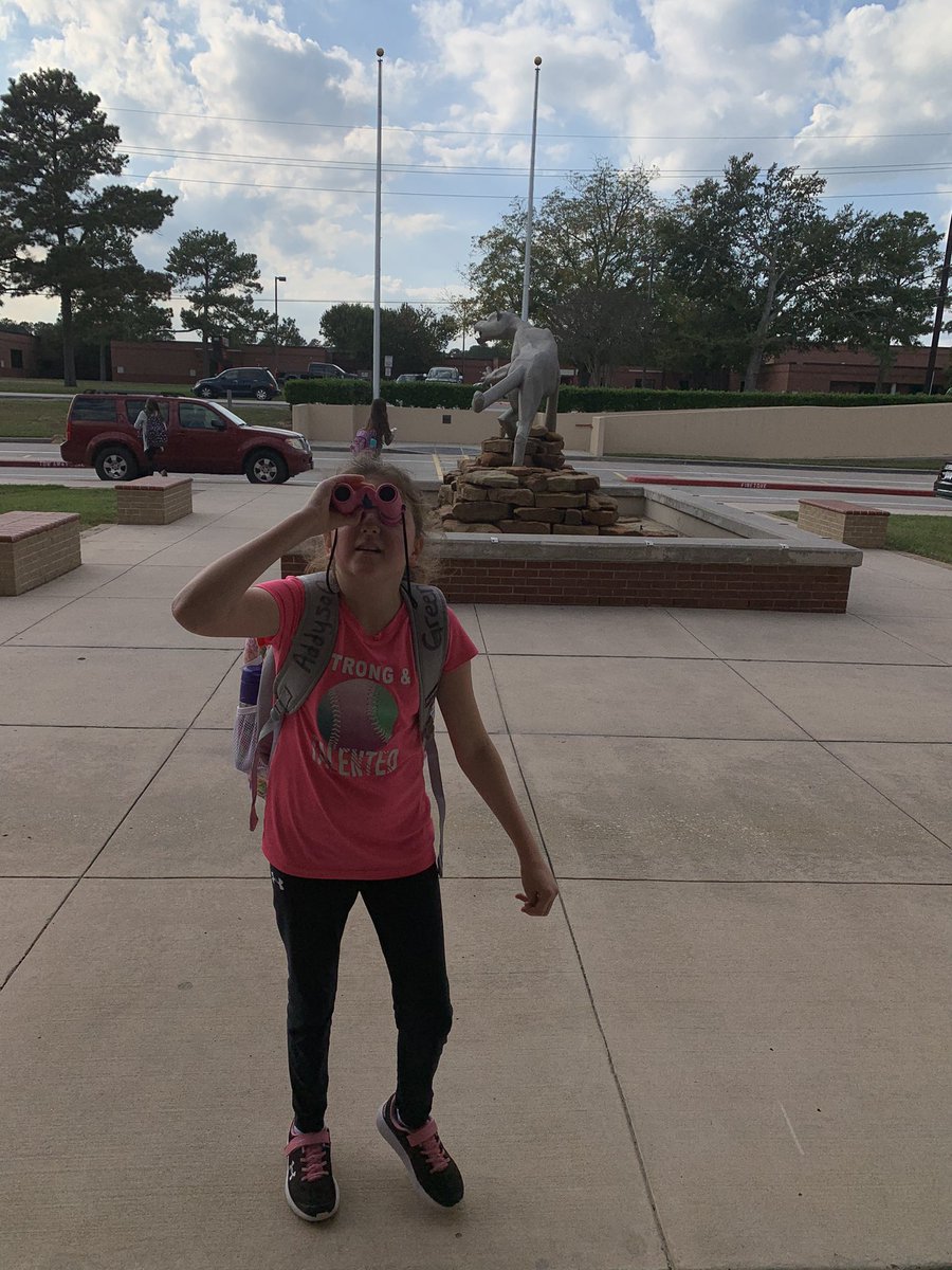 Amy_E_Green6's tweet photo. Shout out to TISD transportation!!! My daughter rides a special needs bus to THS each day. Today, they looked for dinosaurs with her while waiting on me!! @TISDBuses @TISDSPED @TomballISD #imagination #DinoDan https://t.co/e3Dnyv0BgS