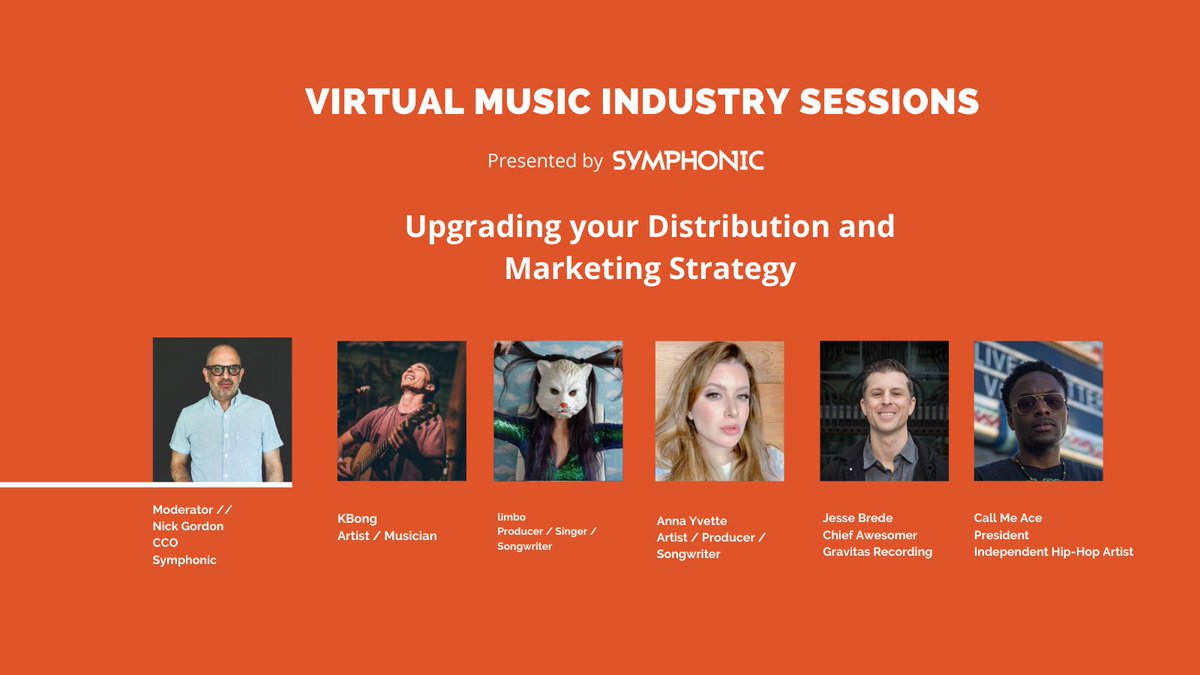 symphonicdist's tweet photo. LIVE NOW #MISessions Upgrading your Distribution and Marketing Strategy // Learn the value of a hands-on approach to promotion, marketing, and more with @TheNickGordon @youknowlimbo @callmeacelegit @GravitasMusic and @annayvettemusic🙌 Watch Now! https://t.co/KTaxFyZg6Y https://t.co/qmnWkyD1sw
