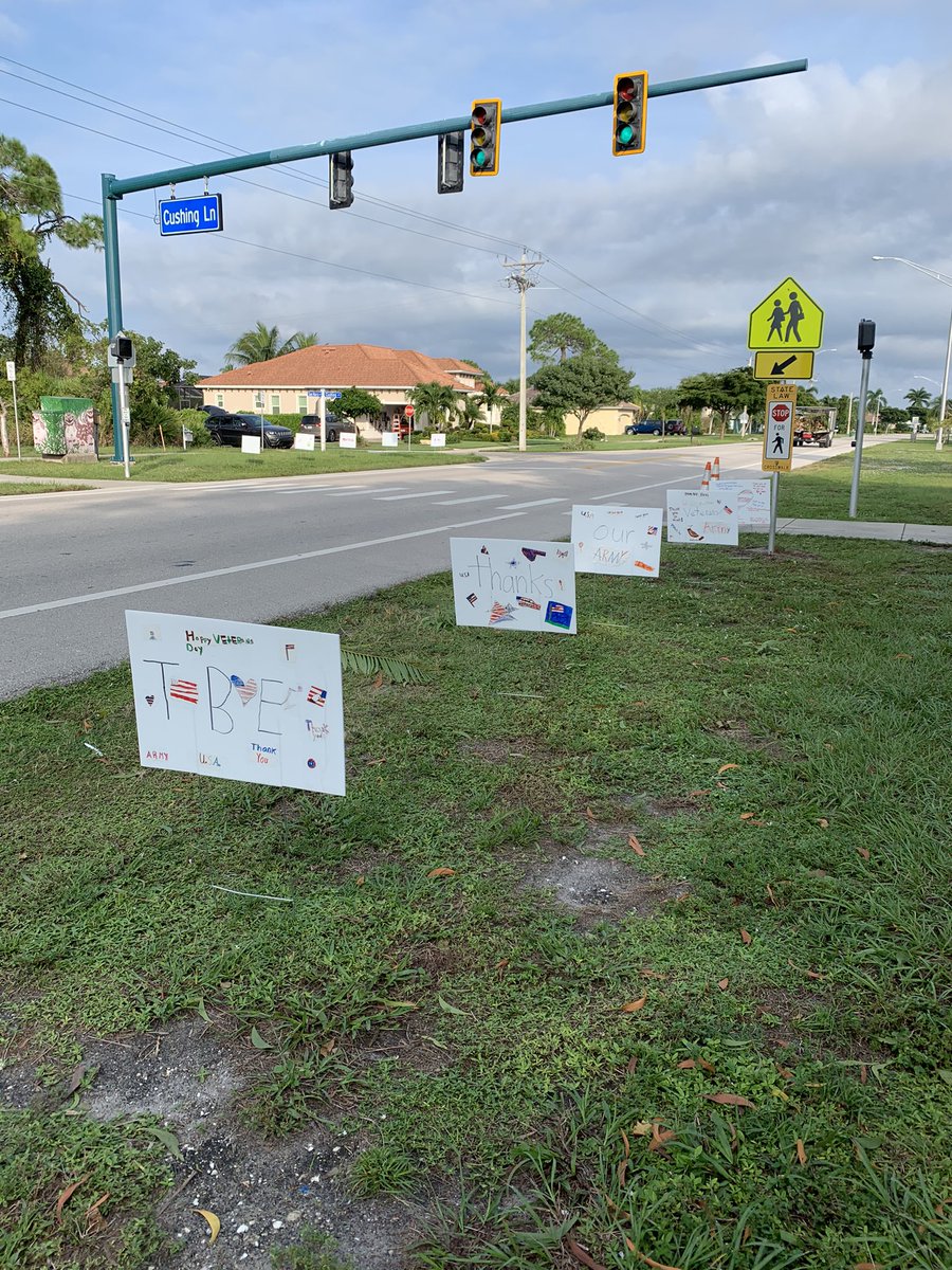 Be sure to look out for our signs that student leaders created to thank our local veterans 🇺🇸🇺🇸 <a href="/TommieBarfield/">Tommie Barfield</a>