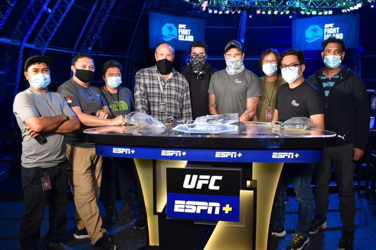 NEPGroupInc's tweet photo. Our NEP Singapore and India team were proud to support their client Concom for UFC's Fight Island. Job well done by the entire crew! #OneTeam #UFCFightIsland #BackToBroadcast https://t.co/oUixjKzbfV
