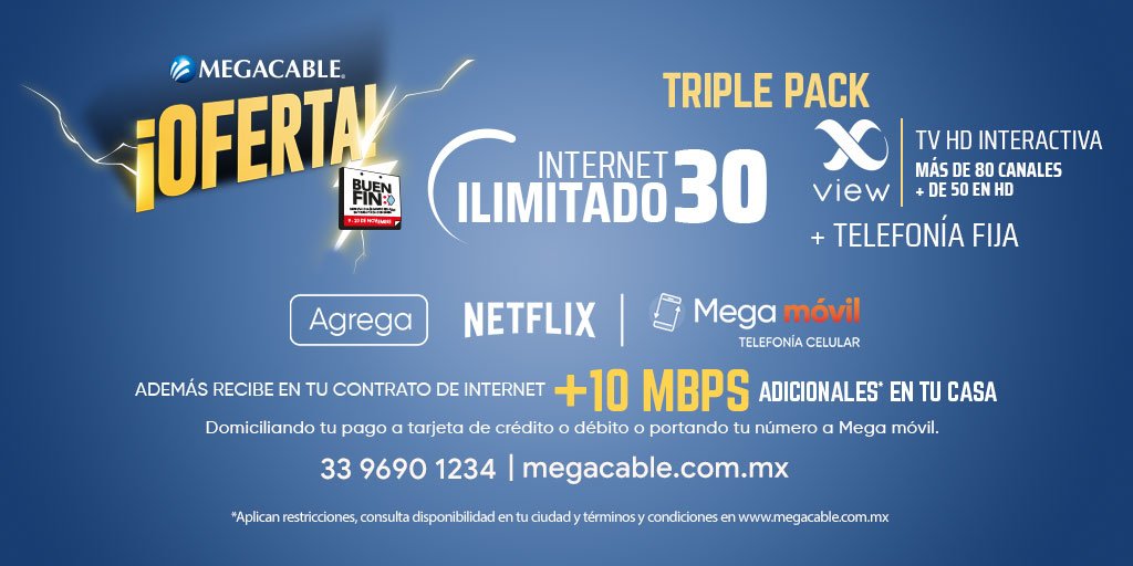 Megacable on Twitter: "⚡¡El Buen Fin llegó a Megacable!⚡ Internet