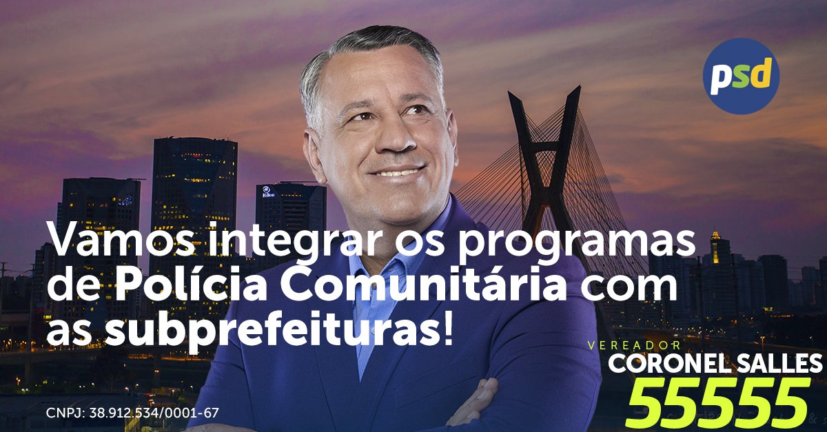 O Programa Vizinhança Solidária é um trabalho muito bem feito da Polícia Militar do Estado de São Paulo em conjunto com a população.

Como vereador, vamos buscar integrar os programas de Polícia Comunitária (vizinhança solidária e consegs) com as subprefeituras.