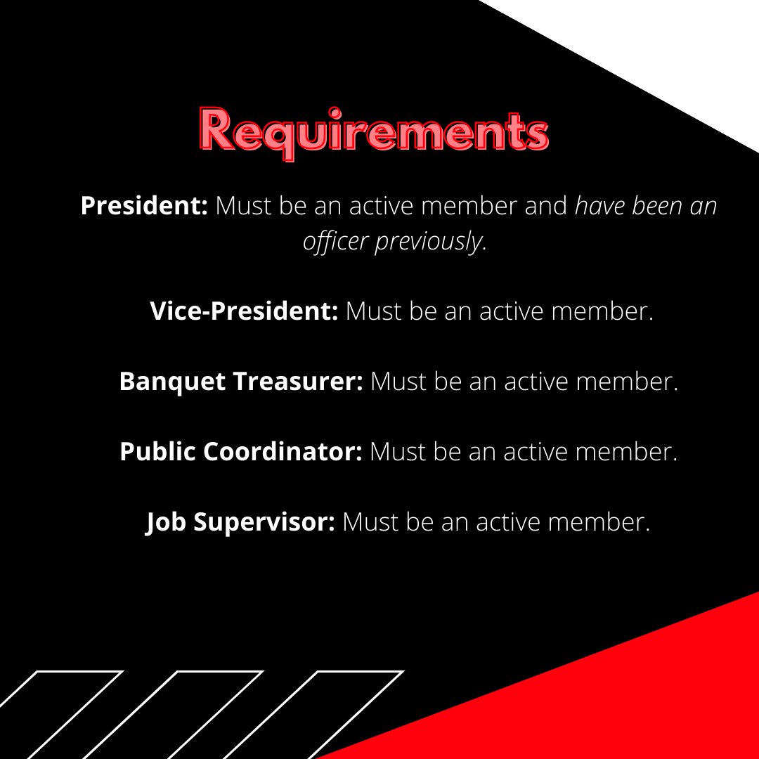 ANNOUNCEMENT: Spring 2020 Officer Application are OPEN‼️ Apply ASAP‼️
