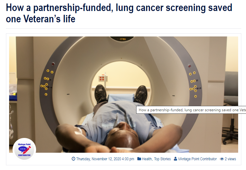 DrewMoghanaki's tweet photo. Here's a feel-good story from the VA during Lung Cancer Awareness Month. Thank you @VAPartnerships! #lcsm #lcam @JamesTaylorMD @CarolynClancyMD @RachelRamoni  https://t.co/gPdcjvUAwN https://t.co/3A4fN8Pn45