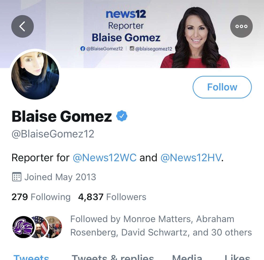 TownPalmTreeHQ's tweet photo. YELLOW JOURNALISM: She calls herself a reporter, but feeds her viewers with fake news almost every time she reports about Kiryas Joel. She's an embarrassment to @News12HV and every other honest reporter out there. Fire  @BlaiseGomez12 It's the right thing to do #StopTheHate https://t.co/gEj0vDBFTK